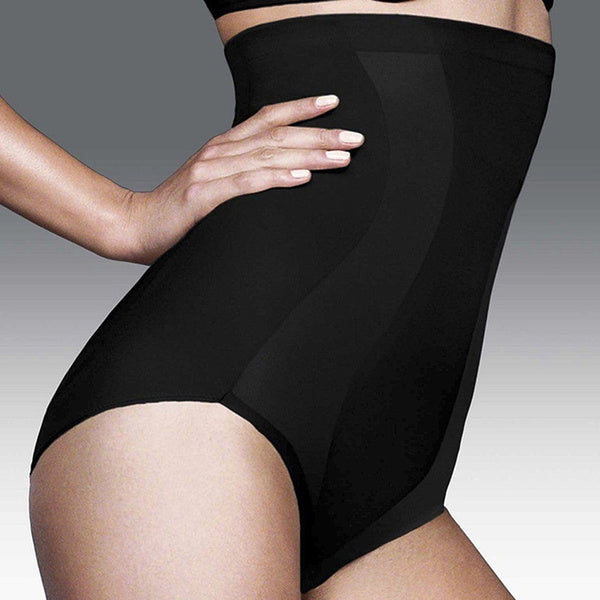 SLIM PANTIES CONTROL BLACK + NUDE SMALL
