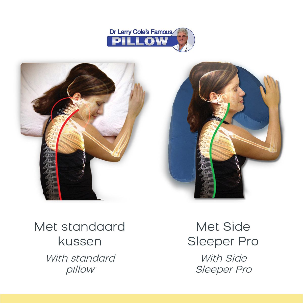 Side Sleeper Pro - Oreiller à mémoire de forme