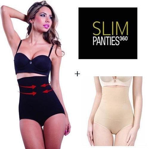 SLIM PANTIES 360 NOIR + BEIGE - belteleachat
